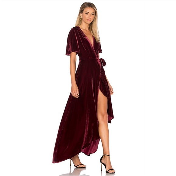 Privacy Please Krause Velvet Wrap Dress XS - Picture 2 of 8